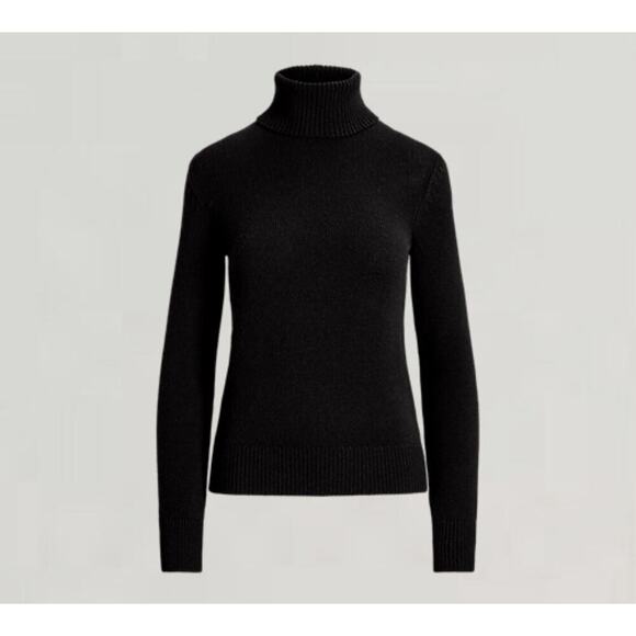Ralph Lauren Collection Purple Label Cashmere Turtleneck Sweater XXS Knit Black - Picture 2 of 9